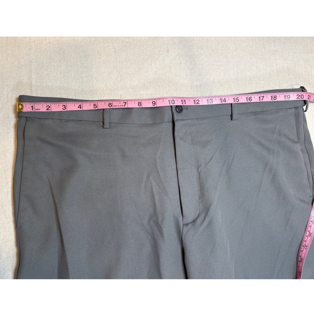 PGA Tour Mens Golf Pants Grey Flat Front Straight Leg 40x32 RT25529 Performance - Picture 4 of 9